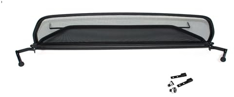 GermanTuningParts Déflecteur de Vent pour Jaguar XK8 (1996-2005) - Pliable - avec Fermeture Rapide - Noir | Filet Anti-Remous Coupe | Déflecteur d'air