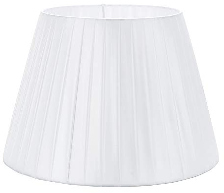 DULEE 15,7 Zoll E27 Schraube Tisch Lampenschirme Für Tischlampe Stehlampe, (Top) 25 cm x (Höhe) 28 cm x (unten) 40 cm, Weiß