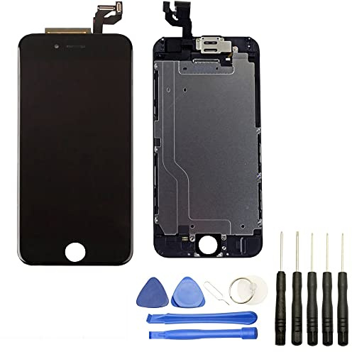 Visiodirect® Ecran Complet: Vitre + LCD sur châssis Compatible avec iPhone 6S Noir + Kit Outils