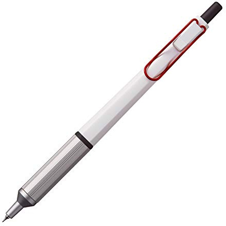 Uni Jetstream EDGE 0.28mm Oil-based Ballpoint Pen, White Red Body (SXN100328W.15), Black