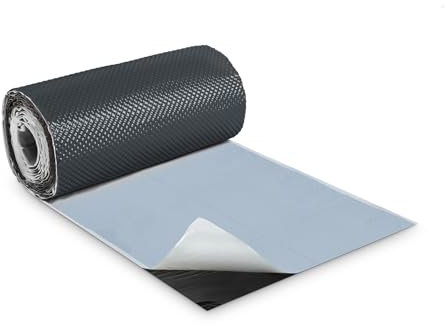 BMD Kaminanschlussband 3D | 5 Farben | 300 mm x 5 m | anthrazit RAL 7021 | Wandanschlussband | UV-beständig | Butylkleber selbstklebend | Schornstein | Dachfenster | Erker | Kamin | Dach | Wand