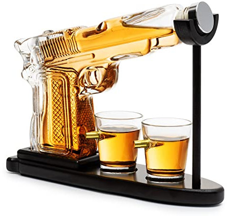 Cadeaux pour homme papa, ensemble carafe à whisky The Wine Savant avec verres, cadeaux d'anniversaire uniques pour lui, mari, grand-père, distributeur de liqueur de tequila cool pour bar à la maison