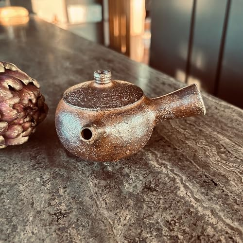 Kyusu Teekanne aus Keramik • Integrierter Filter • Fassungsvermögen 150 ml • Handgefertigt • TEA SOUL
