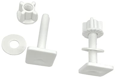 2 pares de tornillos de tapa de inodoro de plástico para tapa de inodoro, perno de bisagra blanco para reparación de asiento de inodoro