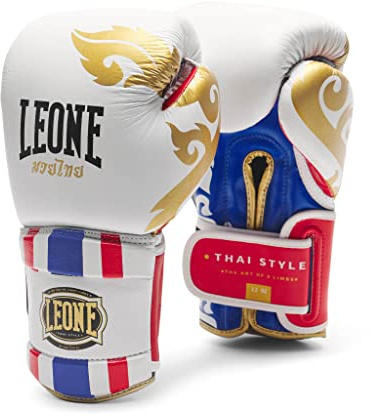 LEONE 1947, GUANTI BOXE THAI STYLE 12OZ Bianco