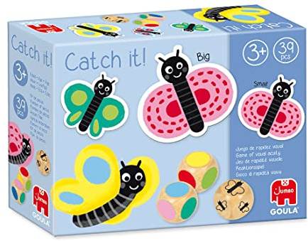 Goula Jumbo Spiele GOULA Catch it! - Buntes Gesellschaftsspiel mit Schmetterlingen für Kinder ab 3 Jahren, 18x13,6x5,5