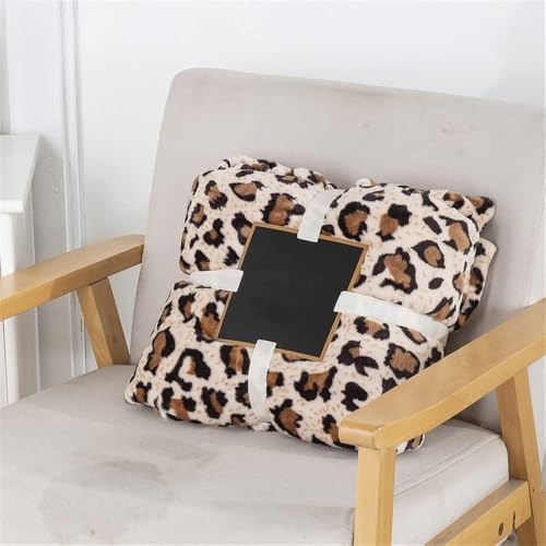 Lukery Kuscheldecke Flauschig Decke Flanelle 150x200 cm, Leopardenmuster Couchdecke Wohndecke Sofadecke Fleecedecke | Warm Weiche für Tagesdecke Wohnzimmer Blanket