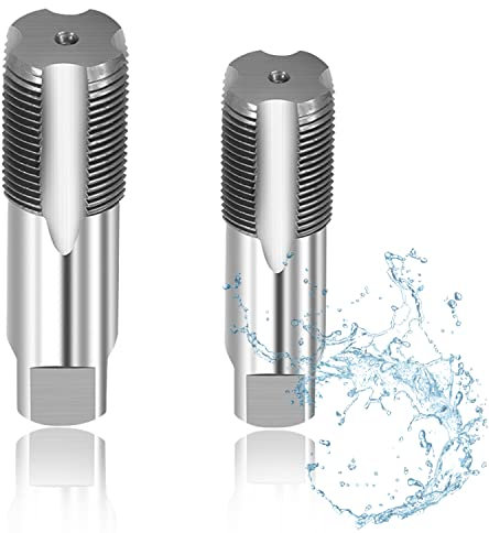 2 Stück Rohrgewindebohrer Set, Gewindeschneider 1/2 zoll, 3/4 zoll Innengewinde, Einschnittgewindebohrer, Reparatur von Rohrgewindeverbindungen, für Autoreparatur und Industrie