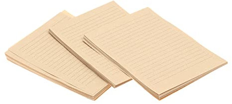 Cabilock 100blätter Vintage Liniertes Briefpapier Aus Kraftpapier Retro Schreibpapier Für Briefe Einladungen Und Calligraphy Nostalgischer Stil