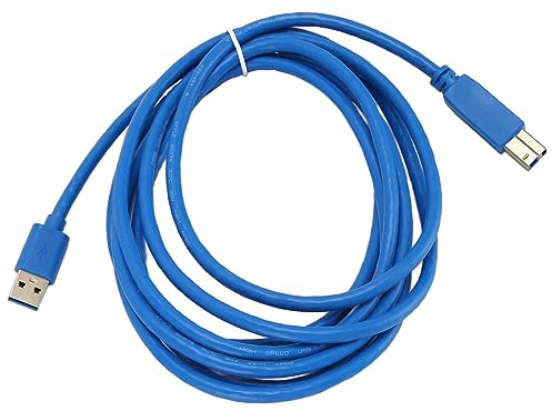 ciciglow Cable de Impresora USB 3.0, USB 3.0 A Macho A B Macho Cable de Impresora 5 Gbps 9.8 Pies de Largo Cable de Escáner USB para Concentrador de Controladores Duros Externos