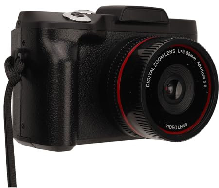 Fotocamera Digitale HD 1080P per Fotografia, Fotocamera Digitale SLR con Zoom Digitale 16X con Display HD da 2,4 Pollici per Selfie Vlogging, Portatile 16MP Anti Shake