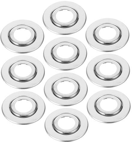 Hemobllo 10stücke Abdeckplatte Für Sprinkleranlagen Sprinkler Rosette Ersatz Schutzplatte Aus Edelstahl Doppellagiges Design Erweiterbarer Flansch Abdeckung Zur Dekoration Und Schmutzverhüt