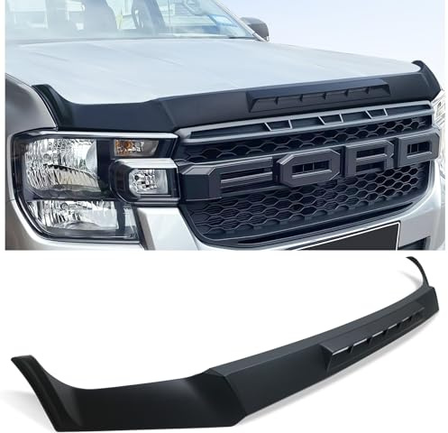 JHCHAN Motorhaube Deflektor Insekten Steinschlagschutz kompatibel mit Ford Ranger Wildtrak 2023-2026 T9 XL XLT Limited Tremor Wildtrak X Platinum