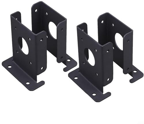 ZYNCUE 2Pcs Adjustable Pergola Post Anchor Base Brackets Kit For Deck Railing Mailbox, Post Anchor Base Bracket Strut Mount For Pergola Fence Post Decking