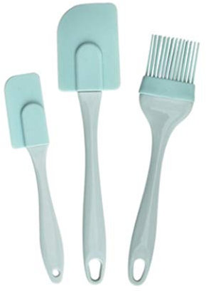ISCBAFYX Silikon-Ölpinsel, dreiteilig, Silikon-Spatel, Bäckerei, Küchenutensilien, Kuchenspatel, Ölpinsel-Set (Farbe: B)