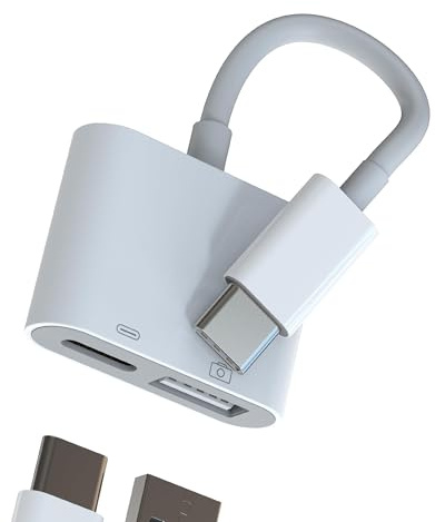 Adaptateur USB C vers USB (2-en-1) Câble OTG Chargeur Jack Splitter pour iPhone 16 15 pour Apple Compatible avec Samsung Galaxy pour iPad Pro Air4 Type-c Connecteur Clé Répartiteur Thunderbolt Stick