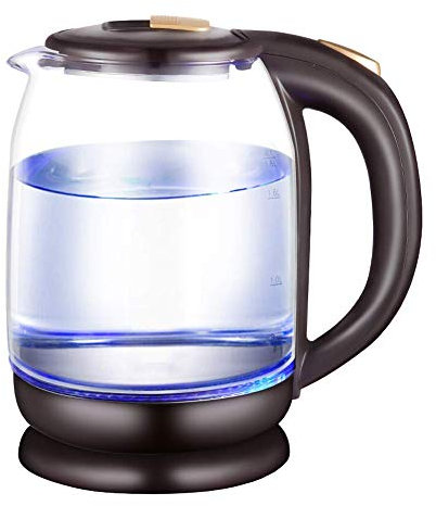 Hervidores, Hervidores iluminados para agua hirviendo, Aislamiento electrónico Calentador de vidrio Calentador Tetera Hervidores domésticos para agua hirviendo Preservación del calor Leche Learned