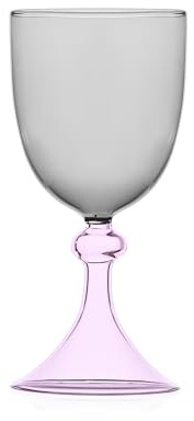Ichendorf Milano Calice Smoke e Rose, Collection Tamise, 30 cl, verre borosilicaté, fait à la main