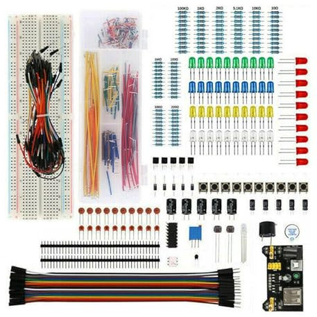 Multifunctional Electronics Project Set With 830Point Breadboard And Assorted Component For Creative Circuit