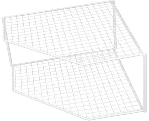 Cabilock Kitchen Pot Rack Corner Shelf Stand Tiered Shelf Draining Pan Rack Multi-function Pan Organizer for Table Top Organizer Small Corner