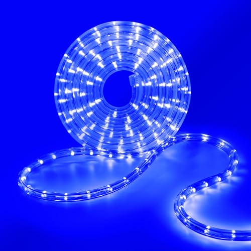 HEGEHE LED Lichterschlauch Außen, 36leds/m Wasserfest LED Schlauch Lichterkette Licht Leiste für Garten,Party,Weihnachten,Zaun,Dach,Dekoration Beleuchtung (Blau, 20M)