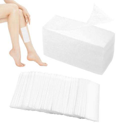 Vliesstreifen für Warmwachs und Zuckerpaste 600 Stück Wachsstreifen Haarentfernung Hautschonende Reißfeste Waxing Strips für jede Art von Depilation auf Bein, Brust, Rücken, Intimbereich & Gesicht