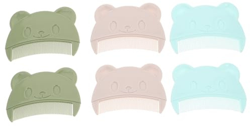 Healvian 6pcs Scalp Brush Cradle Cap Comb Newborn Hair Brush Fine Tooth Soft Gentle Hair Care Kit for Toddlers