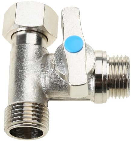 Valvole di arresto a T da 20 mm, deviatori a 3 vie, adattatore a T per lavastoviglie, lavatrice, facile da usare sotto il lavandino, splitter a T, adattatore connettore a T