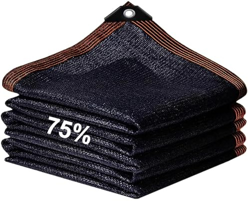 Telo ombreggiante 75% con occhielli, rete ombreggiante da giardino per orti, aiuole, fienili, esterni, patio, posto auto coperto (6 x 6 m), protezione UV