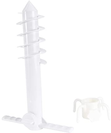FUTUREORYY Accessorio di Fissaggio per Ombrellone da Spiaggia 2 Pezzi, Ancoraggio a per Ombrellone Trivella in ABS Bianco Rinforzato, Resistente al Vento per Giardino e Spiaggia