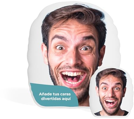 Cimpress Coussin Personnalisé Imprimé avec Visage Humain, 59 × 74 cm, Grand Coussin Décoratif, Idée Cadeau Originale pour Un Anniversaire, pour Amis ou Proches, Décoration d’Intérieur Unique