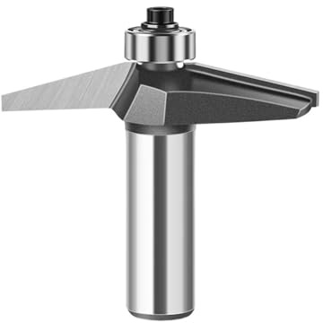 Fraise à chanfreiner à 15 degrés, tige de 12 mm (1/2 po), for le travail du bois, avec roulement supérieur(12 * 50.8mm)
