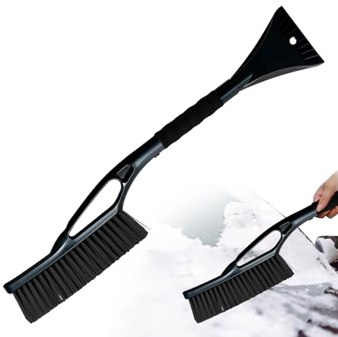 Raypontia Cepillo Quitanieves para Coche | Rascador de Hielo para Ventanillas y Cepillo para Parabrisas,con Mango Ergónomico para Limpieza de Vehículo en Invierno