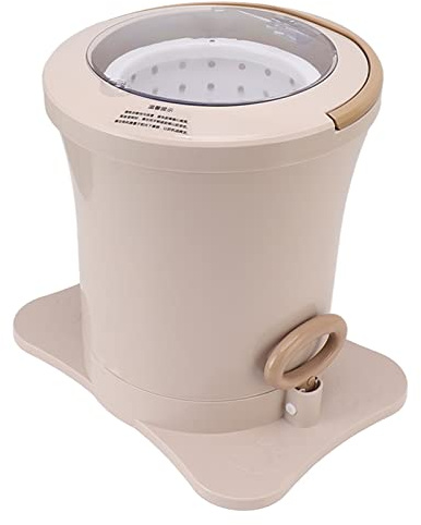 Xiuganpo Déshydrateur Manuel 2500 Tr/min, Panier Amovible, Sèche-linge pour Petites Charges de Vêtements (Beige)