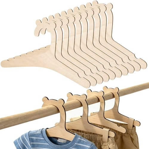 LIQWEI 10 Grucce per bambini in legno, antiscivolo, in legno, antiscivolo, per bambini e bambini