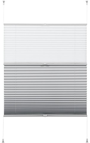 GARDINIA EASYFIX Day + Night Plissee ohne Bohren, Zum Klemmen, Falt-Rollo, Ideal für Tag und Nacht, Inkl. Aller Montage-Teile, Weiß, 80 x 130 cm