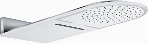 Kludi A-QA Kopfbrause Regen/Schwall abgerundet 300mm breit Chrom/weiß, 6488091-00