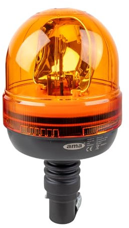 Gyrophare 12V 55W pour Tracteur | Base Magnétique à Baïonnette | Sécurité et Visibilité Optimales | Homologué ECE R10 R65 | Résistant de -30°C à +60°C