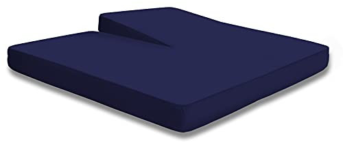 one-home Split Topper Spannbettlaken Navy blau 180x200-200x200 Heavy Jersey Baumwolle