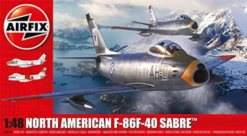 Airfix Juego de modelo - A08110 North American F-86F-40 Kit de construcción de modelo de sable - Kits de avión de plástico para adultos y niños de 8 años en adelante, el juego incluye coladores y