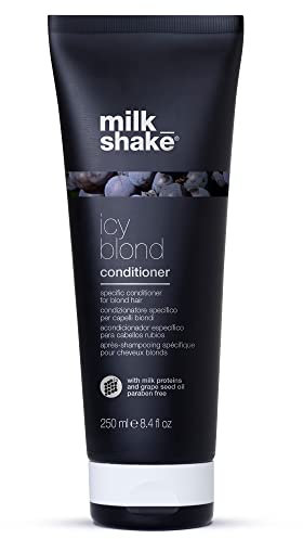 milk_shake | Icy Blond Conditioner 250 ml, Specific Anti-Yellowing Conditioner for Blonde or Bleached Hair, with Black Pigment, Made in Italy