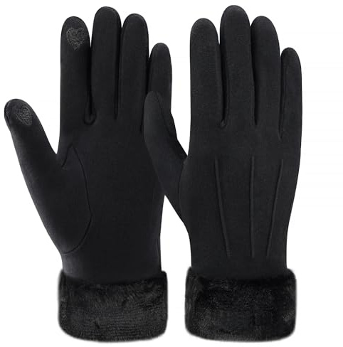 ZASFOU Damen Winter Touchscreen Handschuhe mit fleece gefütterte Warme Kaschmir winterhandschuhe für Kaltes Wetter