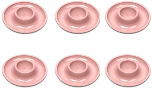 Westmark 6 Eierbecher, rund, stapelbar, ø 10 cm, Hochwertiger Kunststoff, Punto, Rosa, 206222EP