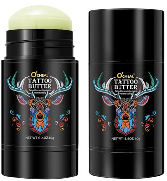 Tattoo Aftercare Butter Balm,Natural Organic Tattoo Cream Moisturizer for Old & New Tattoos Healing Brightener Color Enhance
