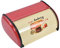 TITA-DONG Large Capacity Bread Storage Container, Metal Bread Box for Kitchen Countertop, Space saving Bread Bin Holder Container with Roll Top Lid, Farmhouse Syle Bread Box(Red)