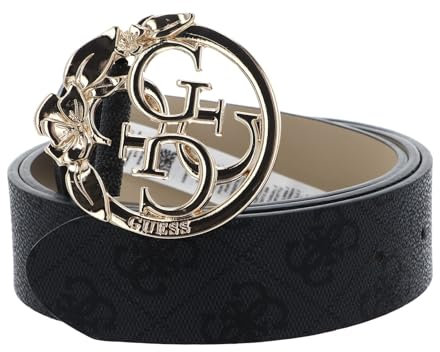 GUESS Emera Logo Adjustable Pant Belt W105 Coal Logo - kürzbar