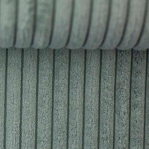 Polsterstoff Möbelstoff Cord-Samt Taschenstoff WANJA | grob gerippt | Abriebfestigkeit >90.000 Zyklen | 17 Farben (mint)