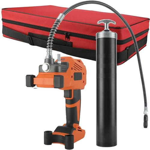 DPLWJPP Manual Grease Gun Tool,20v Cordless Grease Gun,500cc Rechargeable High Pressure Battery Grease Gun,Professional High Pressure 10000 Psi Cordless Grease Guns,2batteries