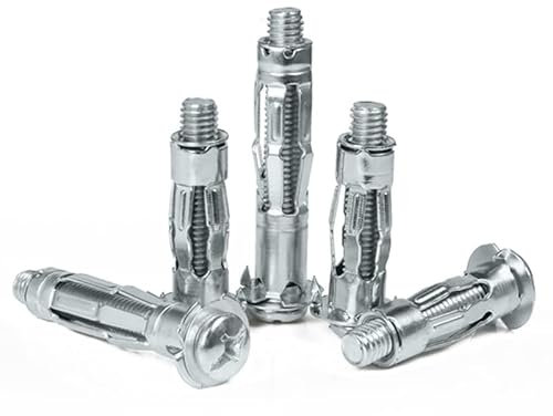 Dehnschraubenbolzen, selbstschneidende Schrauben, Ankerbolzenhaken, M4, M5, M6, M8, Hohlwandanker, Dübel, Metall-Dehnschraube, Flugzeugrohr, Gipskarton, Dehnschraube, Heimwerkerbedarf (Länge: M6 x 80
