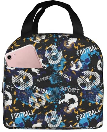 Loncheras aisladas para hombres y mujeres, para el trabajo, bolsa térmica suave de fútbol para viajes, a prueba de agua, lonchera pequeña para adultos, para hombres y mujeres, bolsa de almuerzo para